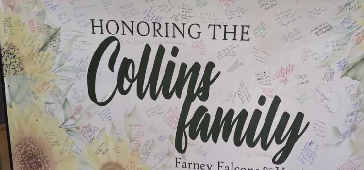 Cientos de personas se reunieron en honor a los Collins.