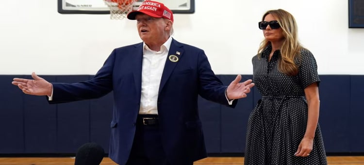 Donald Trump emite su voto en Florida acompañado de Melania: “Me siento muy confiado”