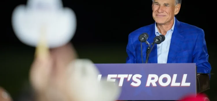 El gobernador Greg Abbott lanza su campaña de reelección para un cuarto mandato.