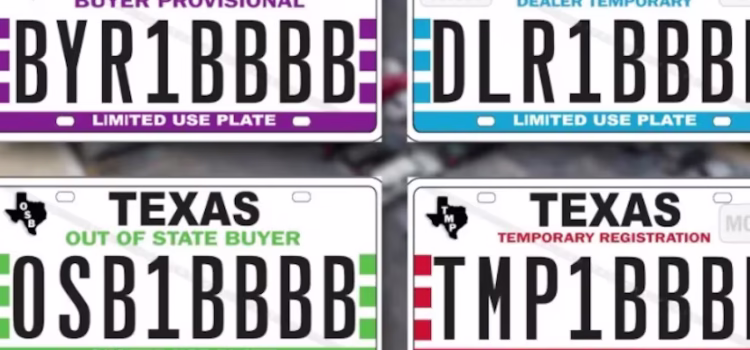 Se acaban las placas de papel en Texas: autos recién comprados usarán 4 colores distintos