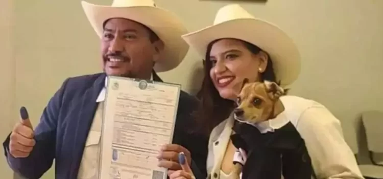 Firma perrito como testigo en la boda de sus «papás»