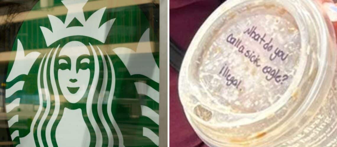 Madre hispana pide un ‘latte’ de horchata en Starbucks donde un barista le escribió “ilegal”, en Texas